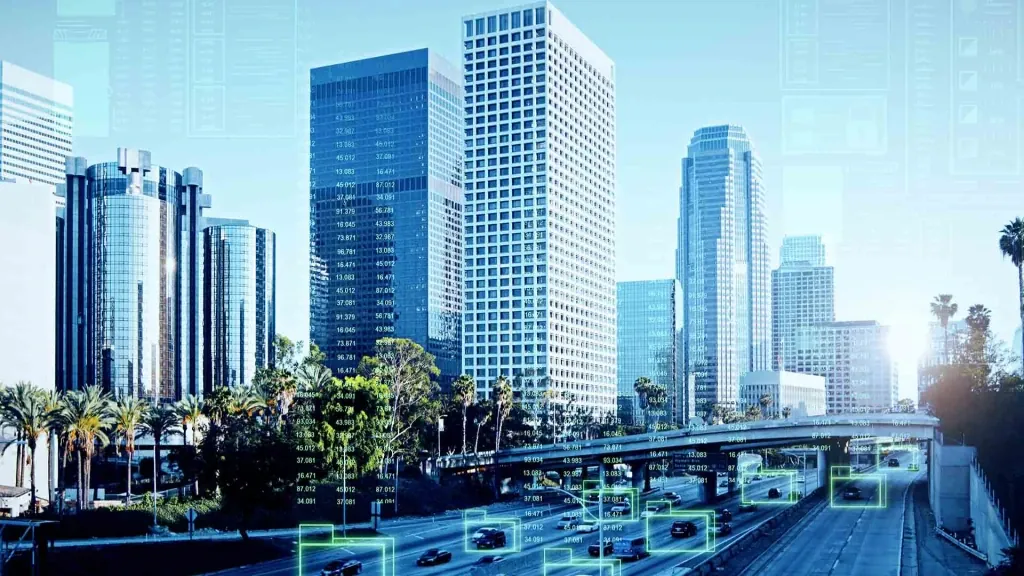 City skyline representing data-driven urban insights.